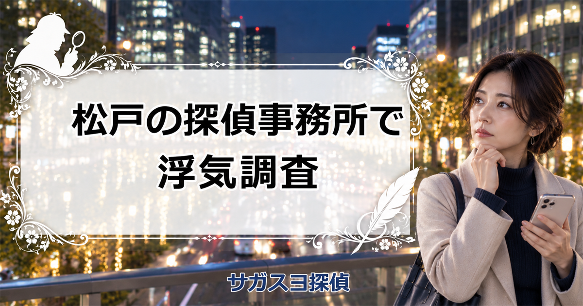 松戸の探偵事務所4社で浮気調査！駅ごとの拠点と届出を確認