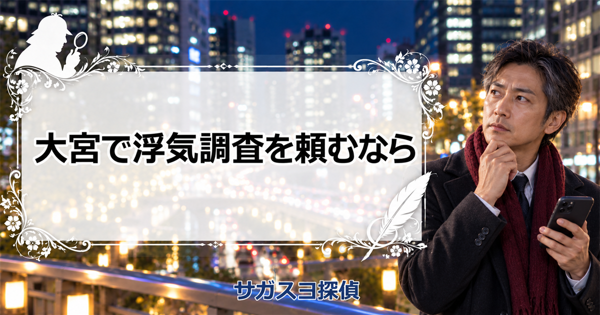 大宮の探偵事務所で浮気調査！西口と東口の5社を届出番号から比べる
