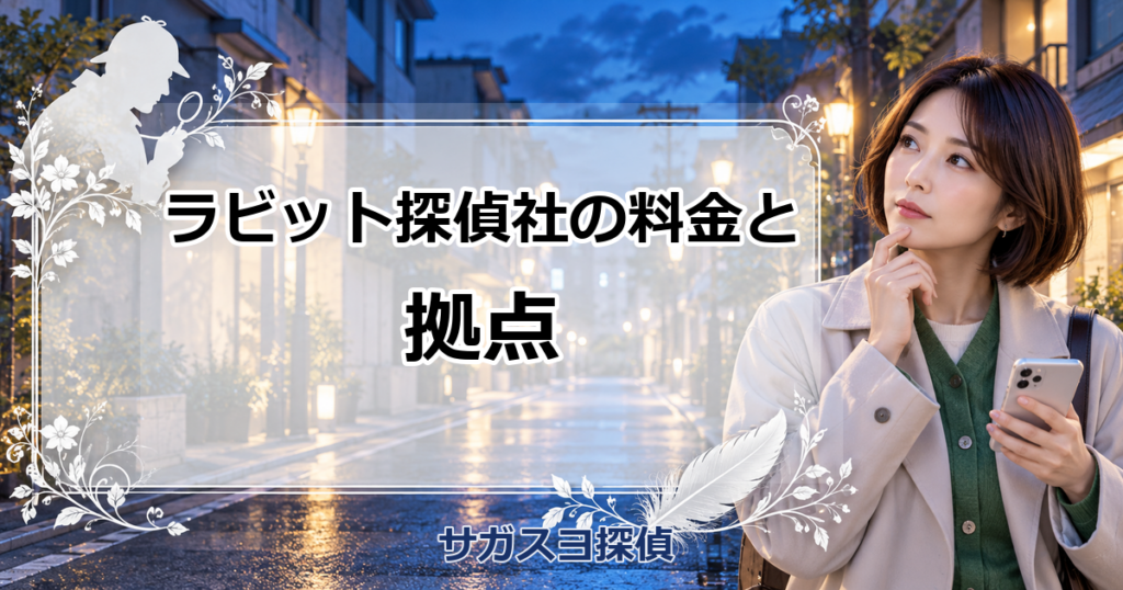 ラビット探偵社の料金は1時間7,700円から？12拠点の届出番号も確認！