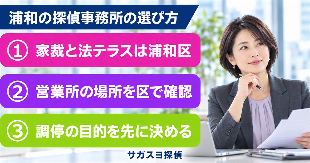 浦和の探偵事務所で浮気調査！営業所の場所と調停までの動き方